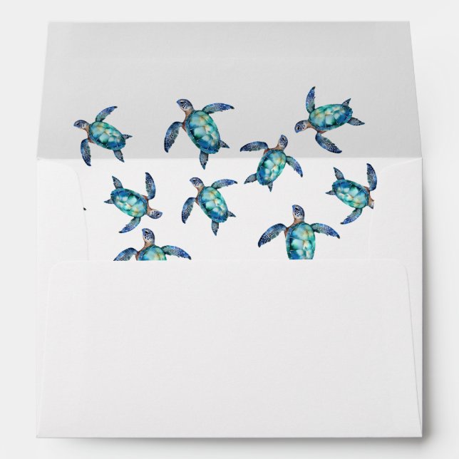 Sea Turtle Return Addressed Envelope (Back (Bottom))