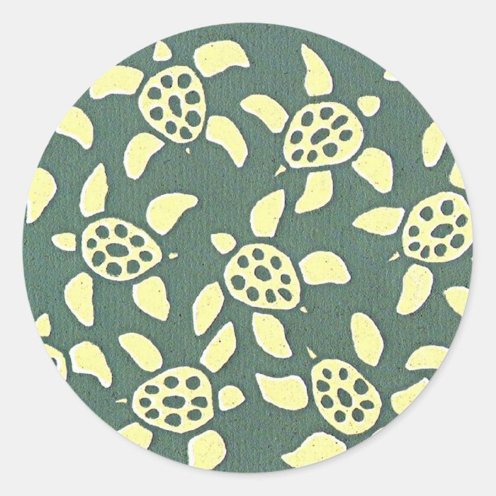 sea turtle round stickers