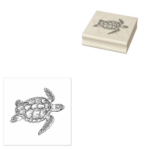 Sea Turtle  Rubber Stamp