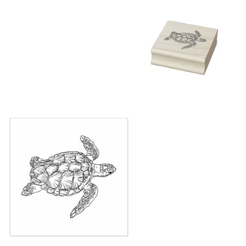Sea Turtle  Rubber Stamp