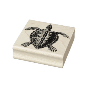 Sea turtle rubber stamp