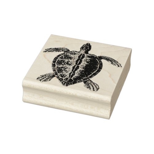 Sea turtle rubber stamp