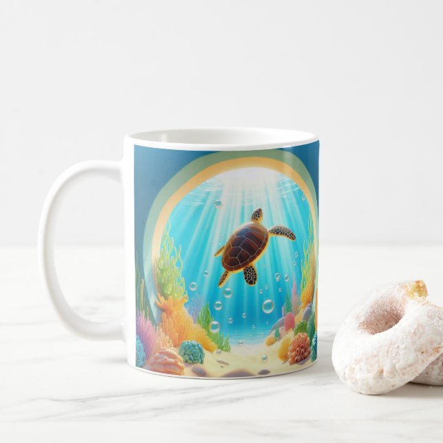 Sea Turtle Sanctuary Mug (With Donut)