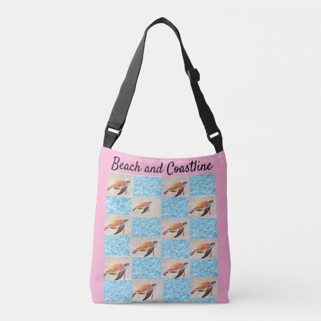 Sea Turtle Sandbox Crossbody Bag (Front)
