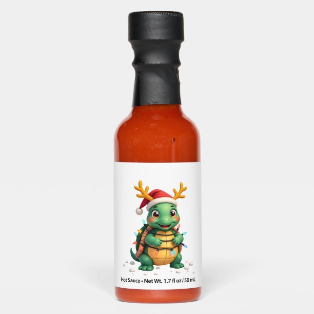 Sea Turtle Santa Christmas Lights Cute Xmas Men Wo Hot Sauces (Front)