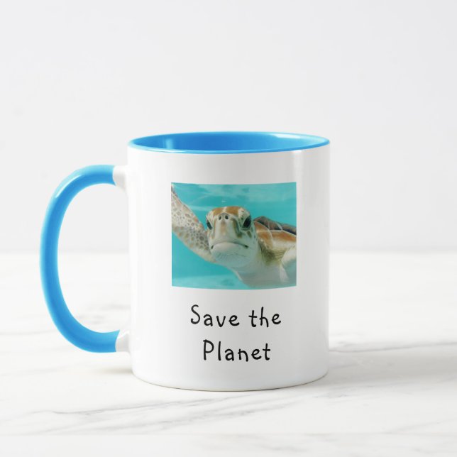 Sea Turtle Save The Planet Mug (Left)