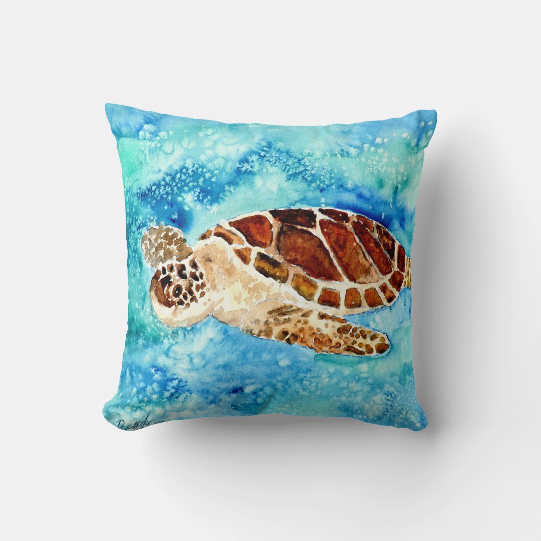 sea turtle sealife marine baby turtles pillow art | Zazzle