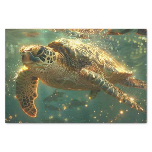 Sea Turtle Seaside Chic Decoupage Tissue Paper