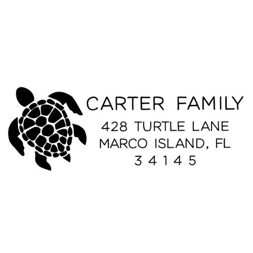Sea Turtle Self Inking Address Stamp
