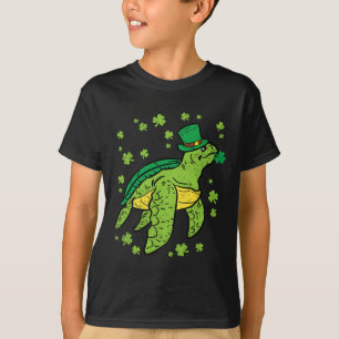 Sea Turtle Shamrock St Patricks Day Leprechaun Hat T-Shirt