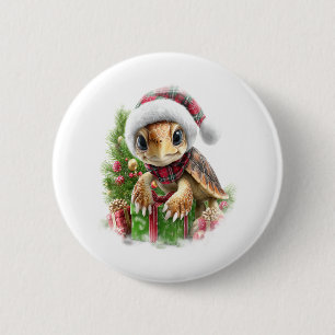 Sea Turtle Shirt Christmas Santa Hat Button