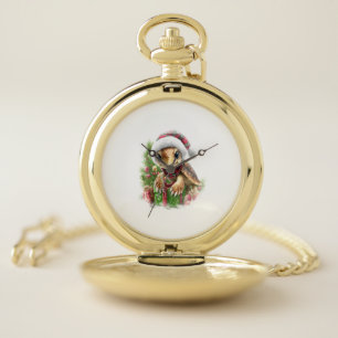 Sea Turtle Shirt Christmas Santa Hat Pocket Watch