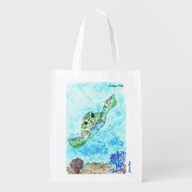 Sea Turtle Shopping Tote (Front)