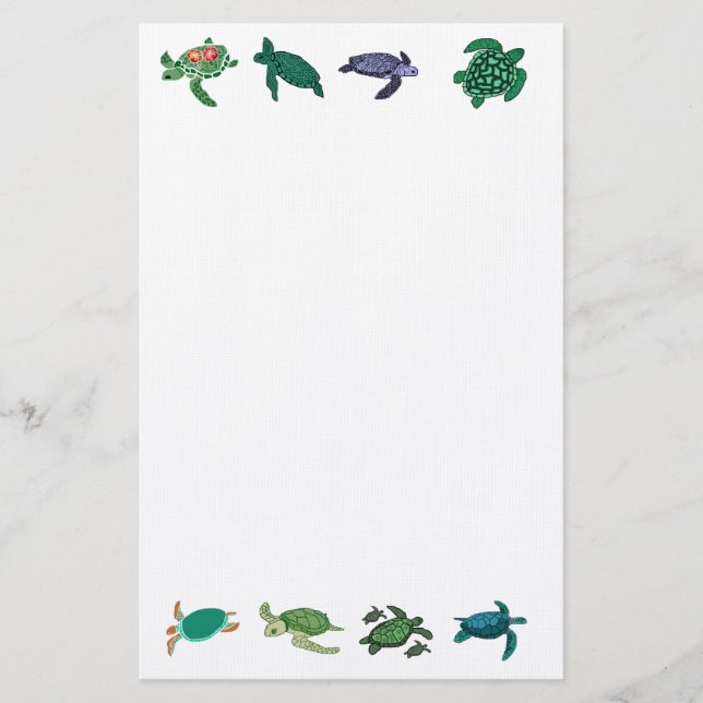 Sea Turtle stationary Stationery (Front)