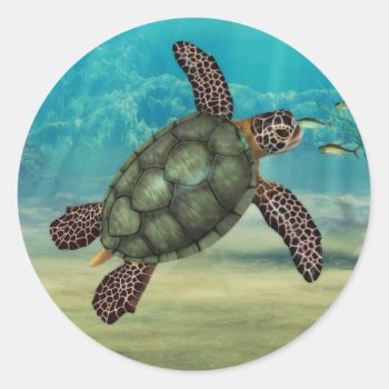 Sea Turtle Sticker by mariannegilliand at Zazzle