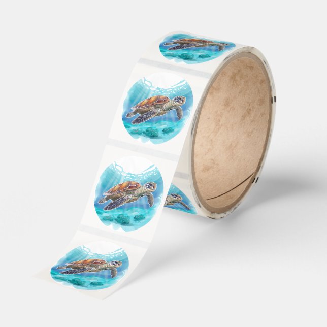 Sea turtle stickers (Roll)
