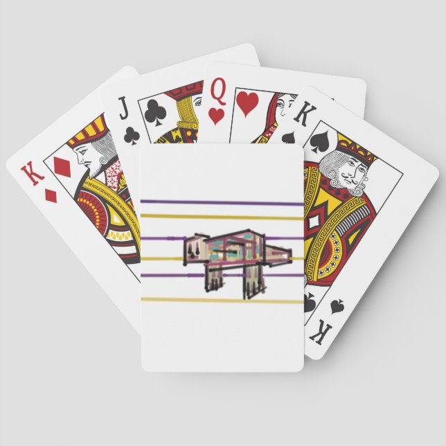 Sea turtle summer  poker cards (Back)