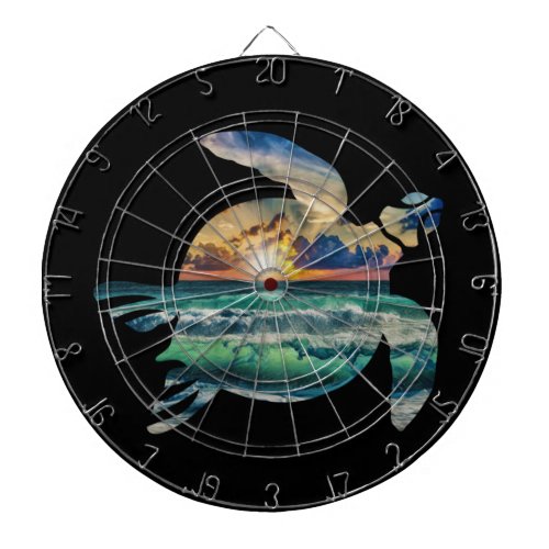 Sea Turtle Sunset Beach Golf Balls Golf Ball Marke Dart Board