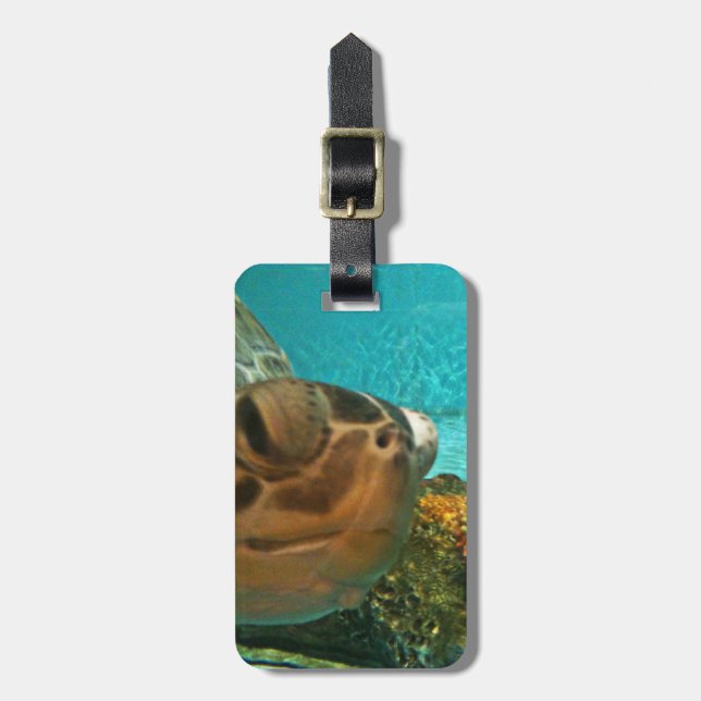 Sea Turtle Surprise Luggage Tag (Front Vertical)
