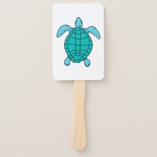 Sea Turtle Swimming Drawing Hand Fan