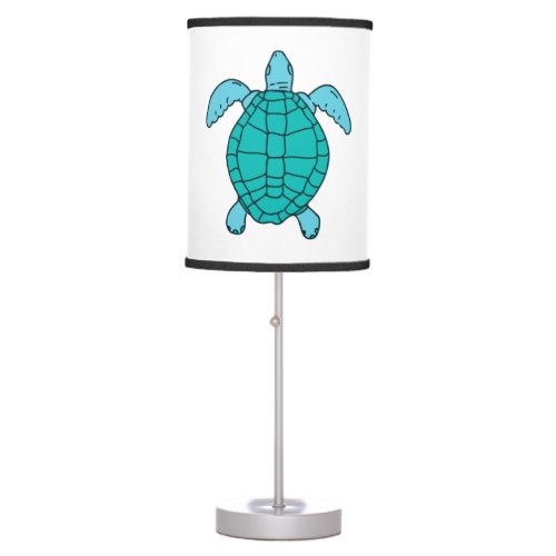 Sea Turtle Swimming Drawing Table Lamp