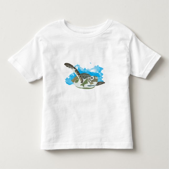 Sea Turtle Swimming  Toddler T-shirt (Front)