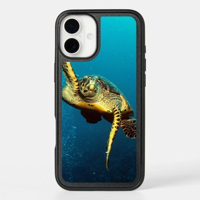 Sea Turtle Swimming Underwater Otterbox iPhone Case (Back)