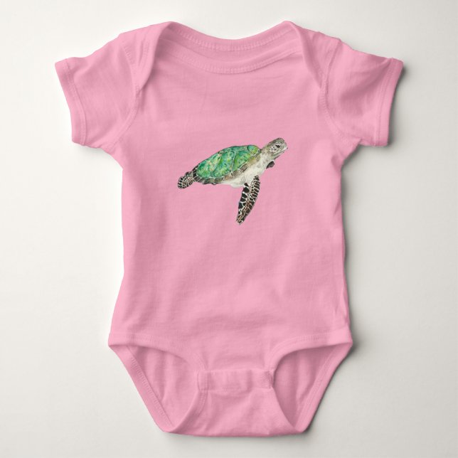Sea Turtle T-Shirt Baby Bodysuit (Front)