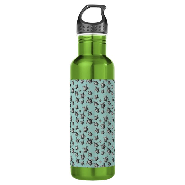  Sea turtle team Stainless Steel Water Bottle (Front)