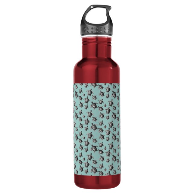  Sea turtle team Stainless Steel Water Bottle (Front)