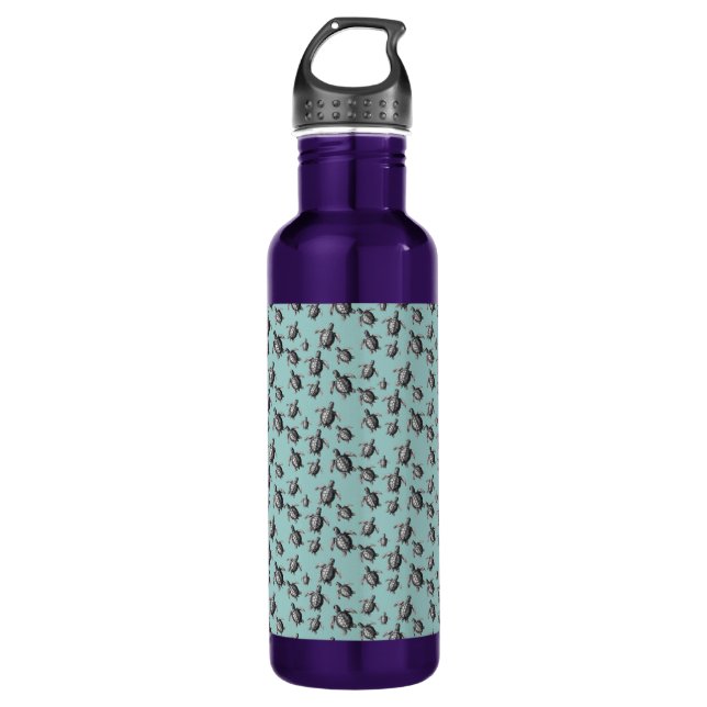  Sea turtle team Stainless Steel Water Bottle (Front)