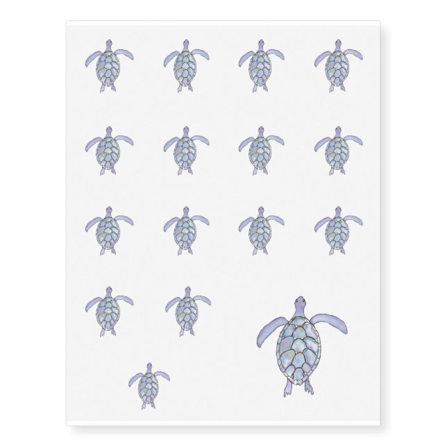 Sea Turtle Temporary Tattoos (Front)