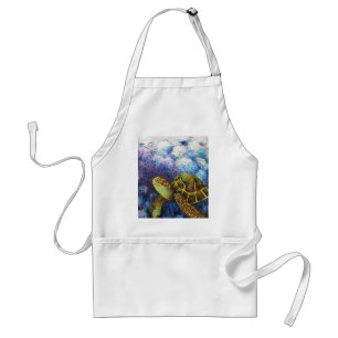 Sea Turtle, Texture Art Products Adult Apron