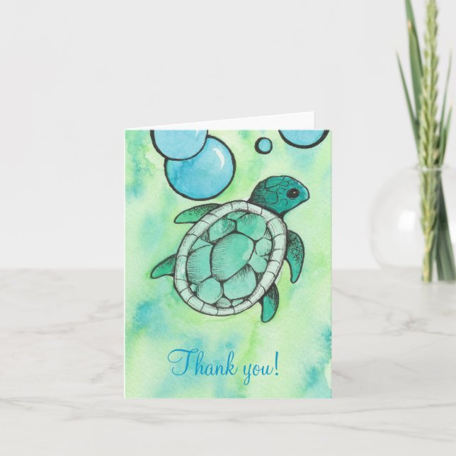 Sea Turtle Thank You Notes (Front)