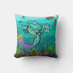 Sea Turtle Throw Pillow