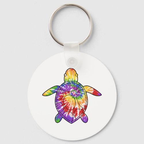 Sea Turtle tie dye Keychain