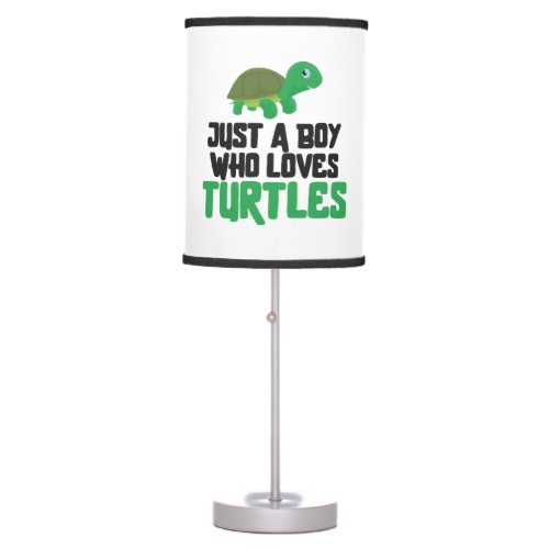 Sea Turtle Tortoise Just A Boy Who Table Lamp
