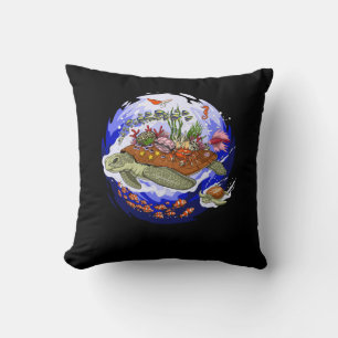 Sea Turtle Tortoise Throw Pillow