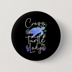Sea Turtle Tortoise Watercolor Button
