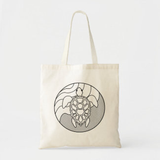 Sea Turtle Tote Bag, Hand Drawn Bag