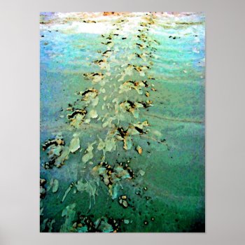 Sea Turtle Tracks Poster by nharveyart at Zazzle