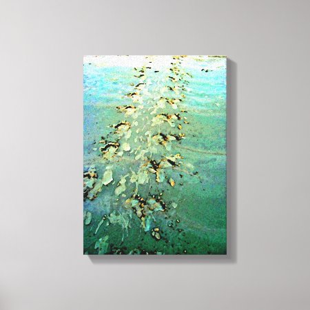 Sea Turtle Tracks Wrapped Canvas