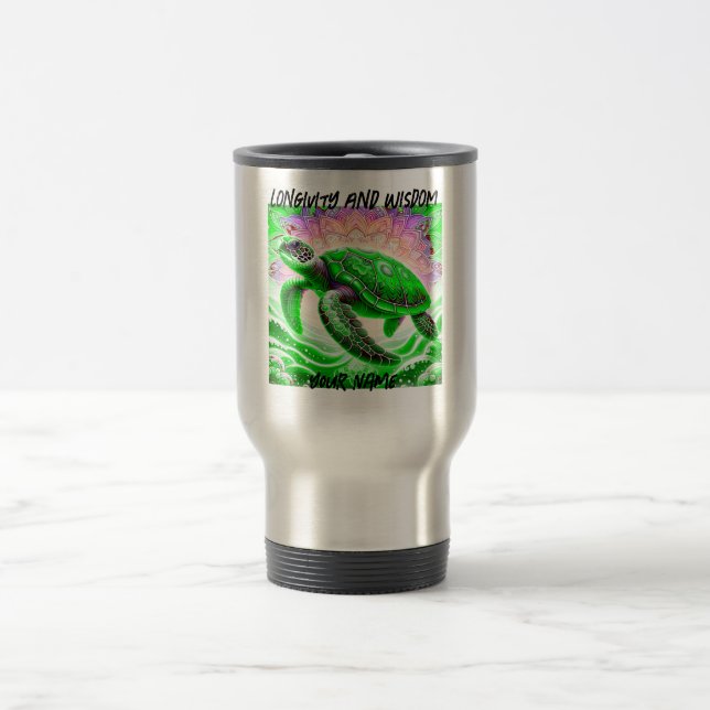 Sea turtle  travel mug (Center)