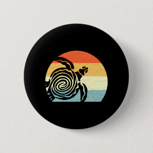 Sea Turtle Tribal Throwback Vacation Button