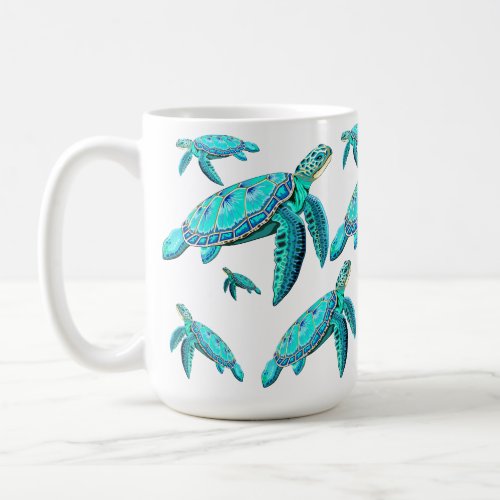 Sea Turtle Turquoise Oceanlife Coffee Mug