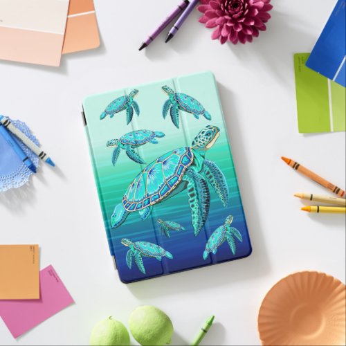 Sea Turtle Turquoise Oceanlife iPad Air Cover