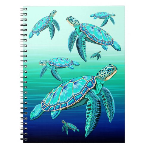 Sea Turtle Turquoise Oceanlife Notebook