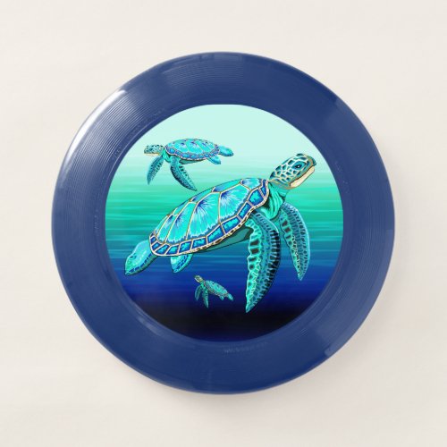 Sea Turtle Turquoise Oceanlife Wham_O Frisbee