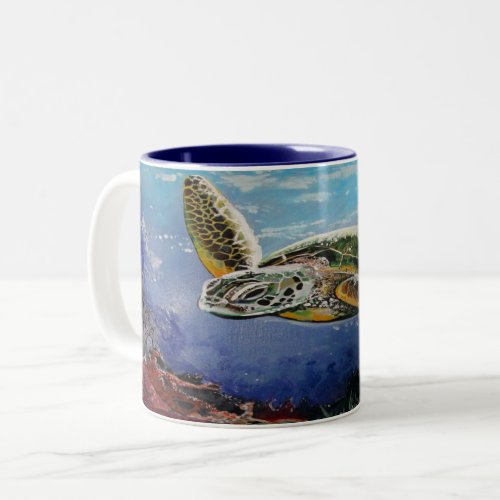 Sea Turtle Two_Tone Coffee Mug