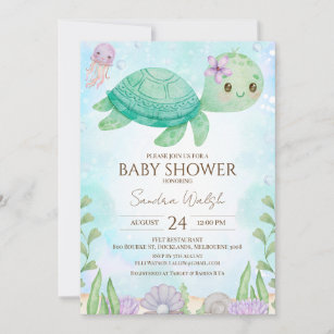 A Seaside Baby Shower  Ocean baby shower theme, Baby girl shower themes,  Turtle baby shower